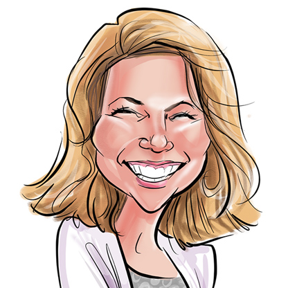 Julia Kebanli caricature headshot